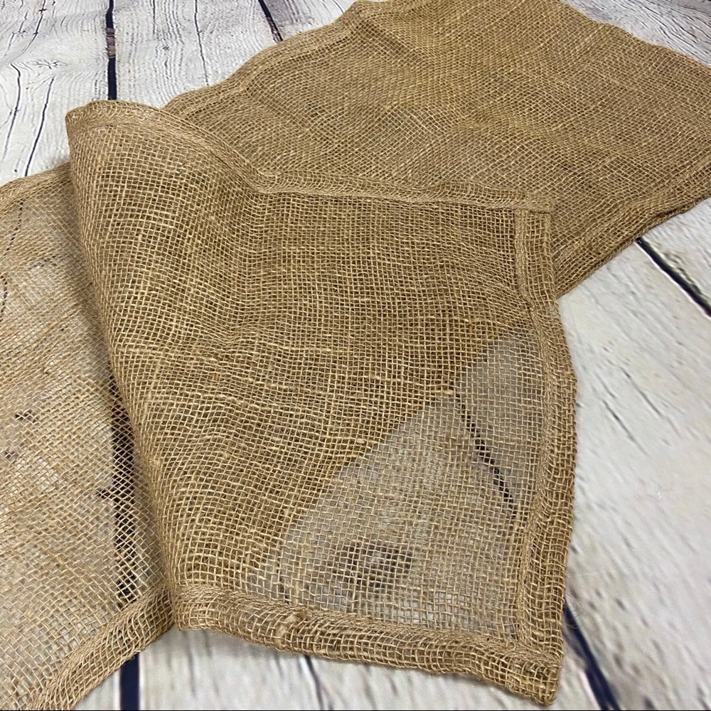 4/$25 Burlap table runner unlined finished edges